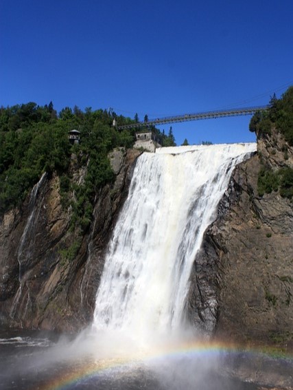 Chute Montmorency au Québec : La danse vertigineuse des eaux et des roches